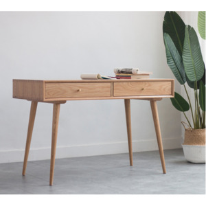 natural solid oak study desk