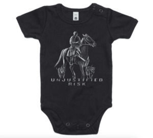Hog Hunting by Horseback Infant Onesie - Unjustified Risk
