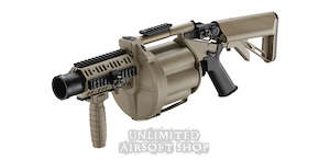 Grenades And Launchers: ICS Revolver Grenade Launcher MGL - Tan
