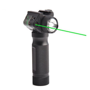 Torch Laser: Airsoft - Tactical Grip Torch Flashlight - Green Laser