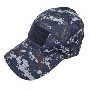 Cap Hats: TACTICAL CAMO CAP VELCRO - Digi Navy