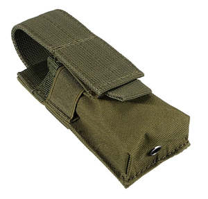 Hydration Bladder Pouch: Military Tactical Single Pistol Magazine Pouch - OD Green