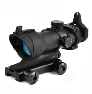 Fire Wolf - Airsoft ACOG Style Red Dot Sight Scope 1X32 Fits 20mm Rails - Black