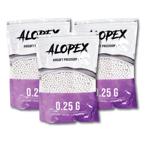 Alopex - Airsoft 6mm White Precision BB 0.25g - 3Kg Pack