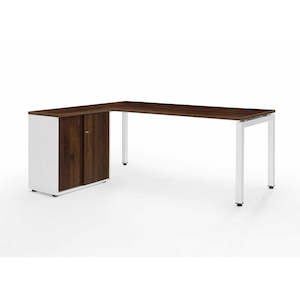 Ultimo Desk & Storage Combos Dark Oak Standard Metal Leg