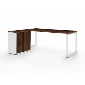 Ultimo Desk & Storage Combos Dark Oak Closed Metal Leg