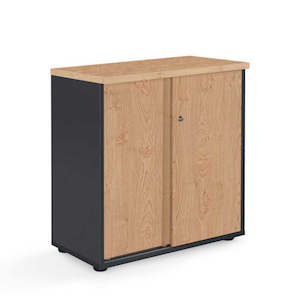Rapid Dispatch Storage: Milan Cupboard English Oak/Dark Grey