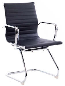 Visitor Chairs: Replica Home Office Chair in Black PU
