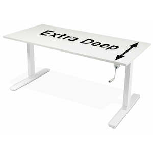 Individual Winder Standing Desks: Evolve Manual Adjust Standing Desk Extra Deep Desktop