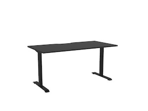 Google Supplier: Haven Fixed Single Sided Desk - Scallop Desktop