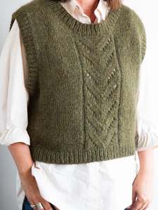 Knit Kits: The Basica Vest with Lace Panel