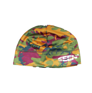 ORANGE CAMO SKULL CAP