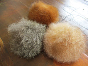 Fashion Accessories: Fur Pompoms Possum Fur NZ - Basically Bush