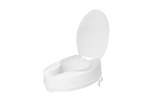 Bathroom And Continence: Toilet Seat - Raised 15cm (6") - White With Lid - Delta - (Q14003)