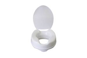 Bathroom And Continence: Toilet Seat - Raised 10cm (4") - White With Lid - Delta - (Q14002)