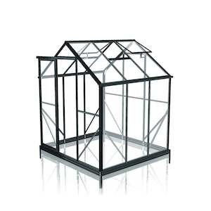Glasshouses: 2m x 2m Glasshouse 4mm Toughened Glass with Black Frame