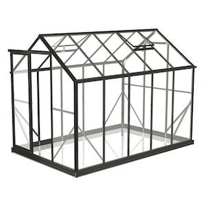 2m x 3.2m Polycarbonate Greenhouse - Black Frame