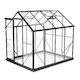 2m x 2.6m Polycarbonate Greenhouse - Black Frame