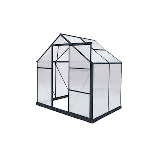 Polycarbonate: Urban 6mm Polycarbonate Greenhouse 2.2m x 1.5m - Grey Frame