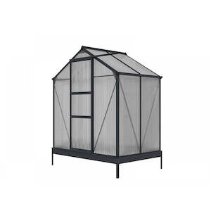 Polycarbonate: EcoHome 6mm Polycarbonate Greenhouse 1.8m x 1.2m - Grey Frame
