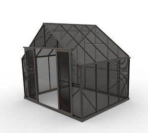 3.2mx 2.6m Shade House - Black Aluminium Mesh