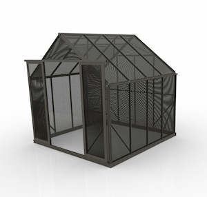 2.6m x 2.6m Shade House - Black Aluminium Mesh