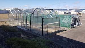 Poly Glass Greenhouse: Backyard Grand Poly-Glass 2.5m x 3.8m Greenhouse - Aluminium Framed