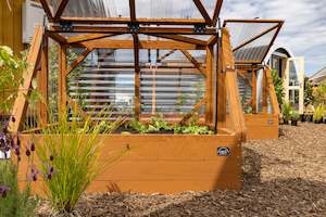 Raised Garden Beds: Wooden Raised Garden with Canopy - Small