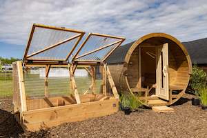 Wooden Raised Garden with Canopy - Medium