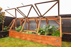 Raised Garden Beds: Wooden Raised Garden with Canopy - Large
