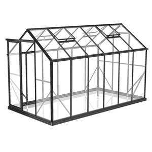 Polycarbonate: 2m x 3.8m Polycarbonate Greenhouse - Black Frame