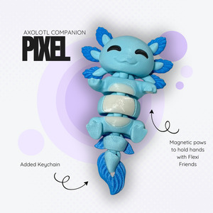 Products: Pixel the Blue Axolotl Companion