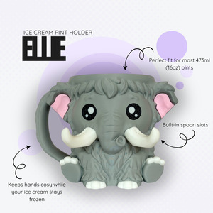 Products: Ellie the Elephant Ice Cream Pint Holder