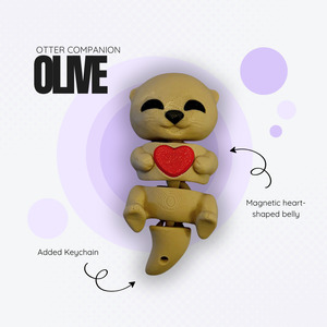 Products: Olive the Otter with Heart Belly - Pair