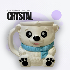 Products: Crystal the Polar Bear Ice Cream Pint Holder