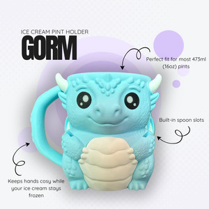 Gorm the Light Blue Dragon Ice Cream Pint Holder