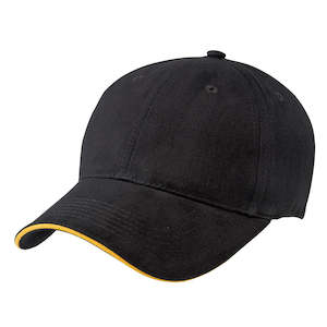 Baseball Caps: Premium Soft Sandwich Peak Cap – 100% Cotton, Velcro Fit, Contrast Trim