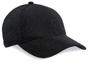 Baseball Caps: Ottoman Cap – Stretch Polyester Blend, Textured Fabric, Velcro Fit