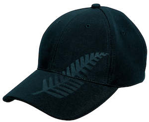 Snapback Caps: Embossed Silver Fern Cap – Ottoman Fabric, Structured 6-Panel, Adjustable Gunmetal Buckle