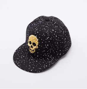 Hip hop safety hard hat custom skull caps glitter ponytail caps