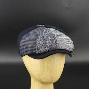 Caps: Retro Wool Blend Newsboy Cap – Octagonal Quilted Painter Hat for Women & Men