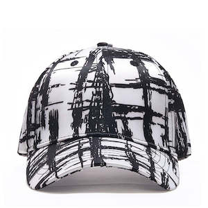 Black And White Mesh Sun Visor Cap