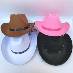 Fedoras Hats: Western Five Nail Cowboy Hat One-time Forming Big Edge Children's Polyester Felt Hat