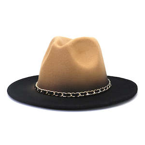 Fedoras Hats: Painted Woolen Flat Brim Autumn And Winter British Style Fashion Fedora Hat