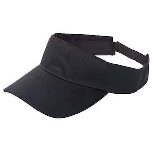 Hats: Sports Visor – Brushed Cotton, Contrast Peak, Velcro Strap