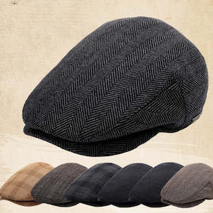 Flat Caps: Retro Men’s Duckbill Cap – Adjustable Flat Beret for Spring, Autumn & Winter