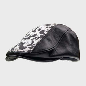 Flat Caps: PU Leather Cheesecutter Cap – Retro Street Style Flat Cap