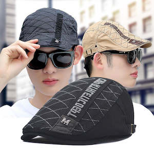 Men’s Retro Cotton Sun Cap – Embroidered Dome Style | Adjustable Fit