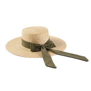 Wheat Straw Flat Top Travel Hat