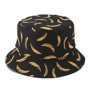 Bowler Hats: Banana Print with Fisherman's Cap Bowler Hat